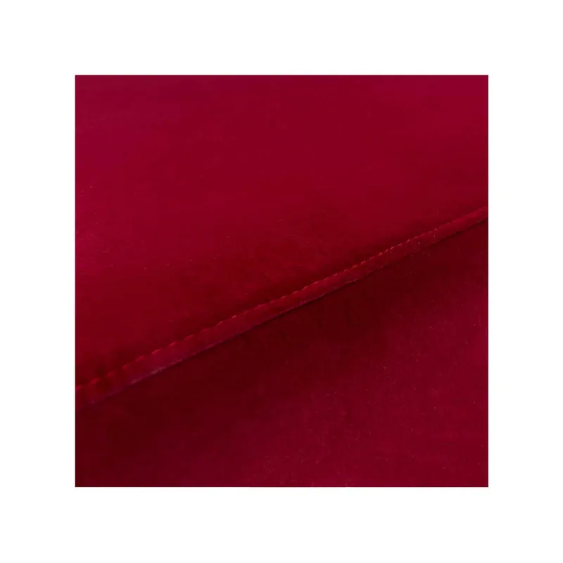 F-OT102-DR Endless Lounge Ottoman Type B in dark red velvet