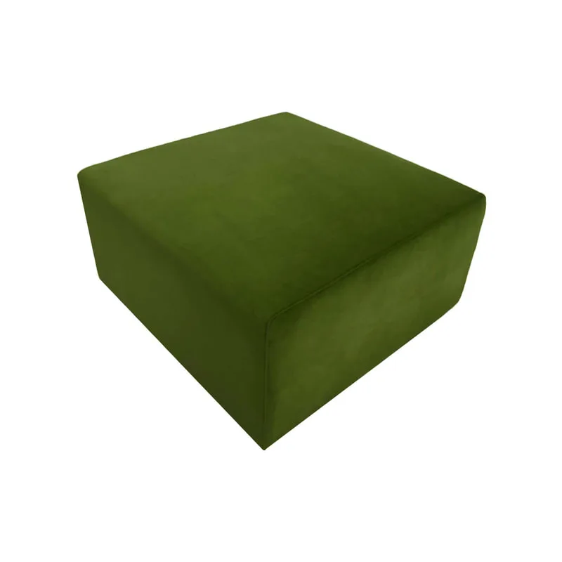 F-OT102-SG Endless Lounge Ottoman Type B in sage green velvet