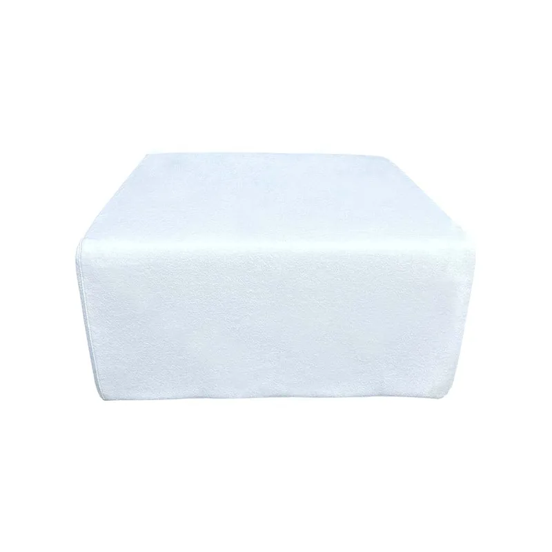 F-OT102-WH Endless Lounge Ottoman Type B in white fabric