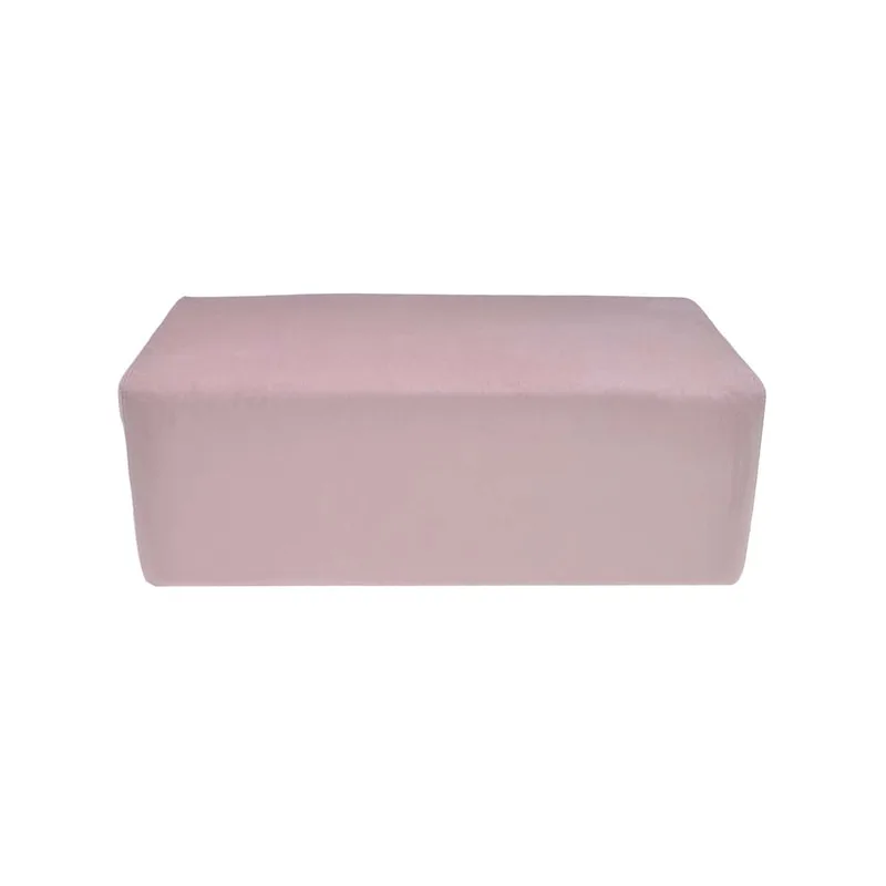 F-OT103-LP Endless Lounge Ottoman Type C in light pink velvet