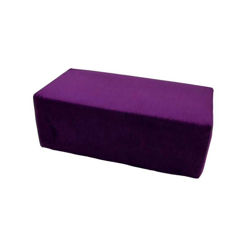 F-OT103-PR Endless Lounge Ottoman Type C in purple velvet