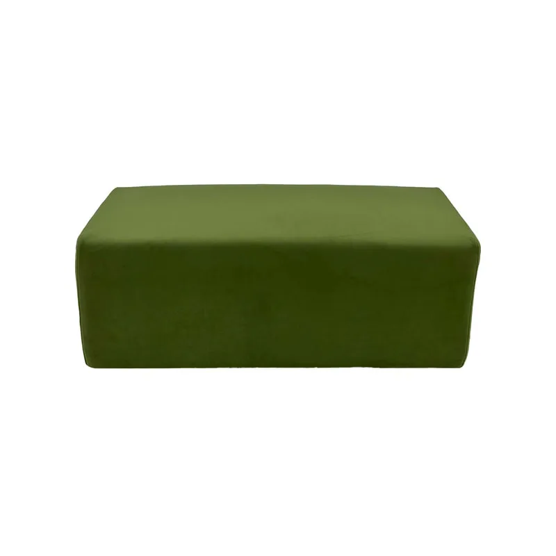 F-OT103-SG Endless Lounge Ottoman Type C in sage green velvet