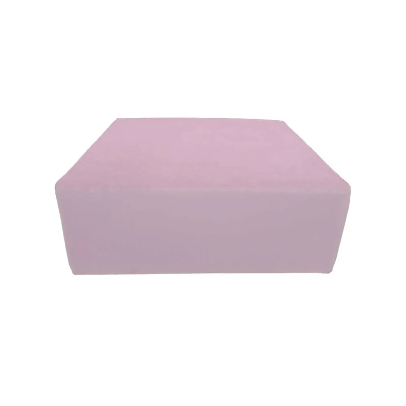 F-OT104-LP Endless Lounge Ottoman Type D in light pink velvet