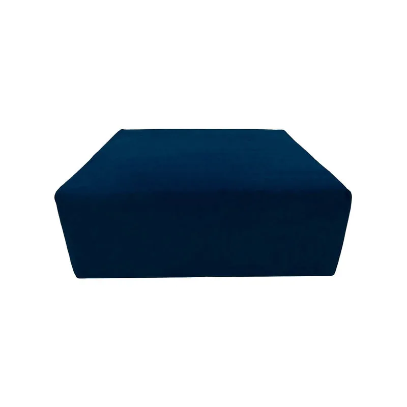 F-OT104-TL Endless Lounge Ottoman Type D in teal velvet
