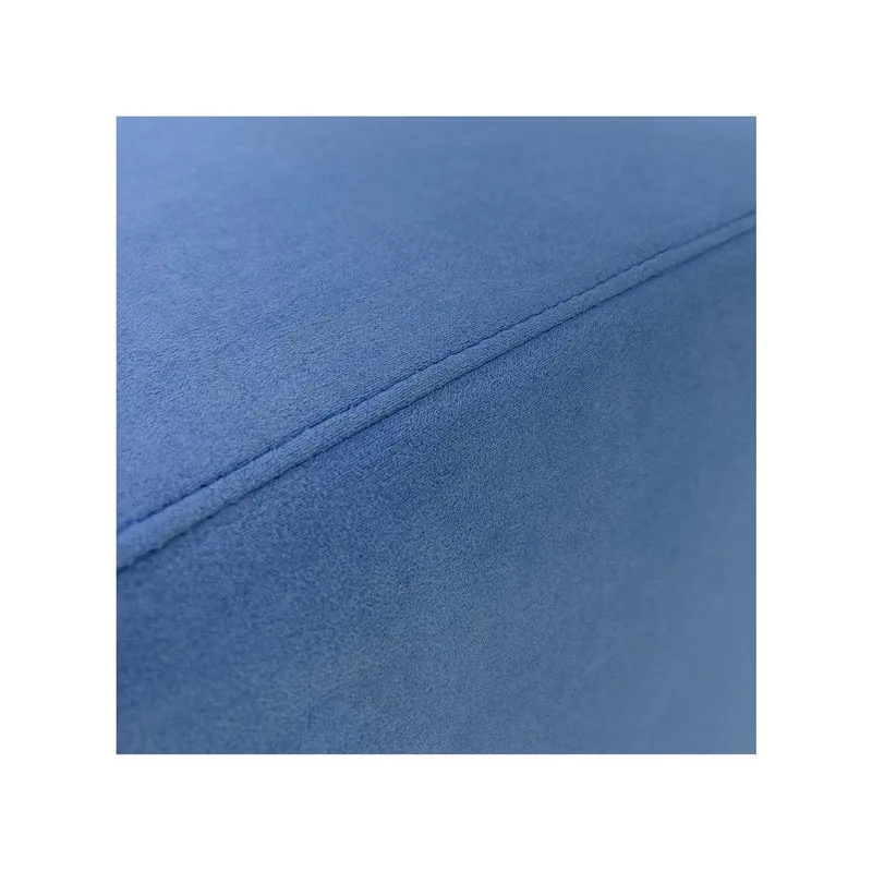 F-OT105-LB Endless Lounge Ottoman Type E in light blue suede