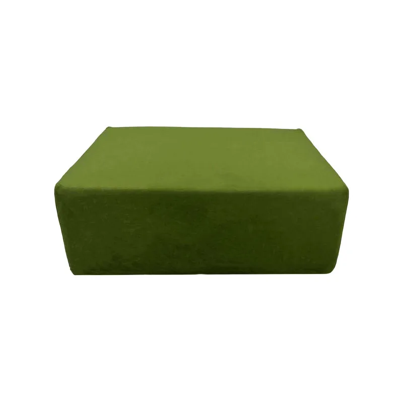 F-OT105-SG Endless Lounge Ottoman Type E in sage green velvet