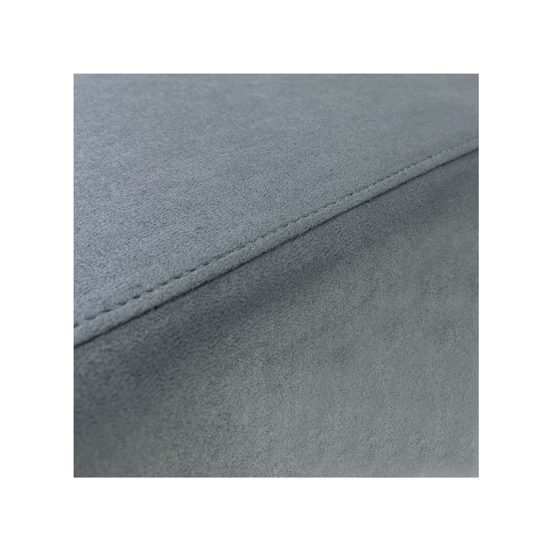 F-OT106-GY Endless Lounge Ottoman Type F in mid grey suede