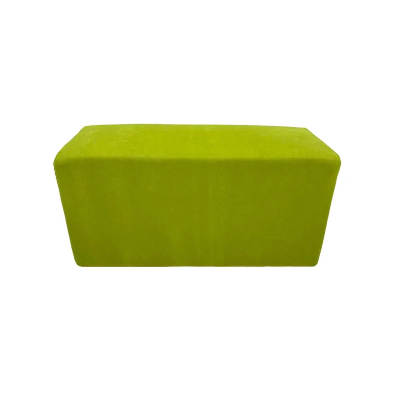 F-OT107-GL Endless Lounge Ottoman Type G in lime green suede