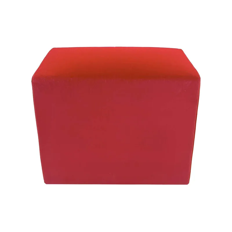 F-OT108-DR Endless Lounge Ottoman Type H in dark red velvet