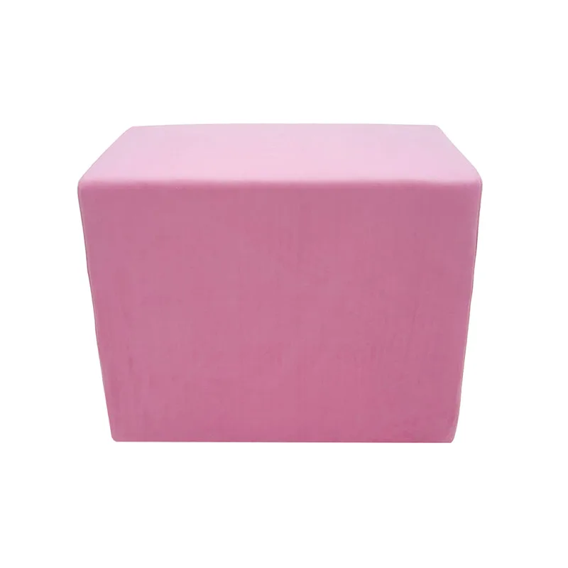 F-OT108-PI Endless Lounge Ottoman Type H in mid pink velvet