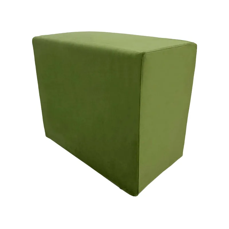 F-OT108-SG Endless Lounge Ottoman Type H in sage green velvet