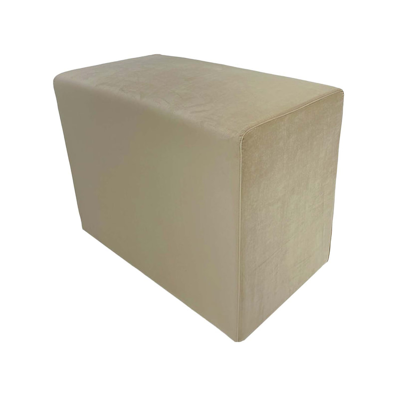 F-OT108-TF Endless Lounge Ottoman Type H in toffee velvet