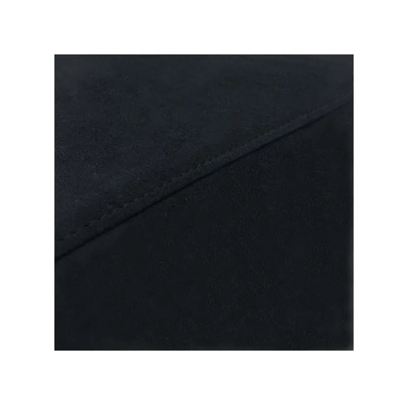 F-OT109-BL Endless Lounge Ottoman Type I in black suede