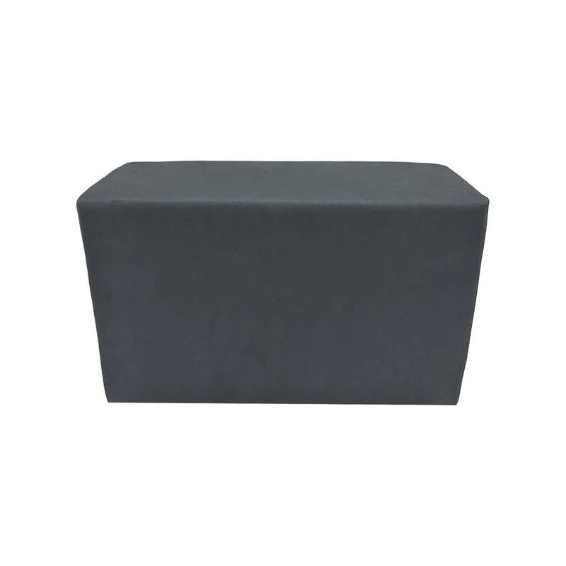 F-OT109-GY Endless Lounge Ottoman Type I in mid grey suede