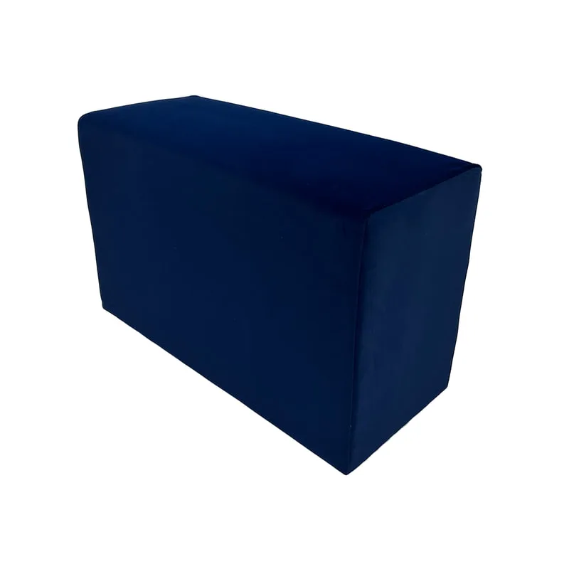 F-OT109-MB Endless Lounge Ottoman Type I in midnight blue velvet
