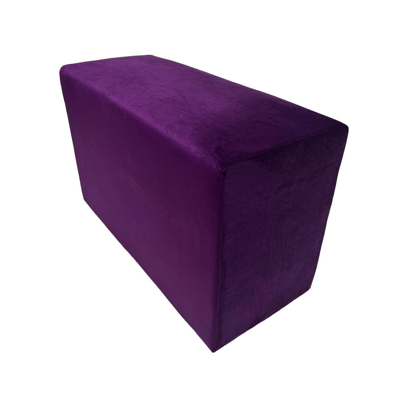 F-OT109-PR Endless Lounge Ottoman Type I in purple velvet