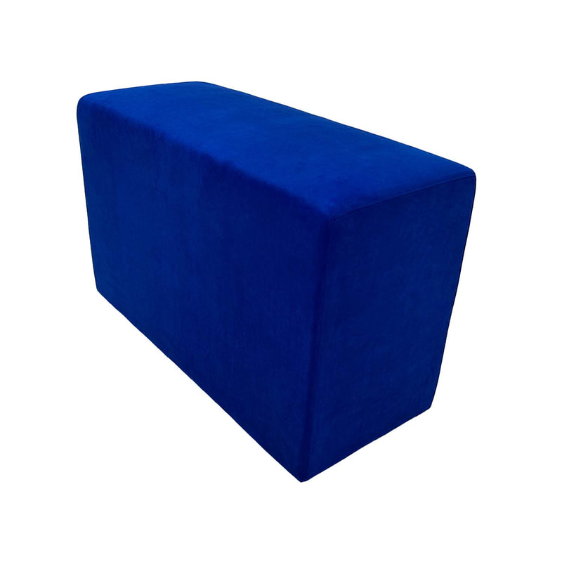 F-OT109-RB Endless Lounge Ottoman Type I in royal blue suede