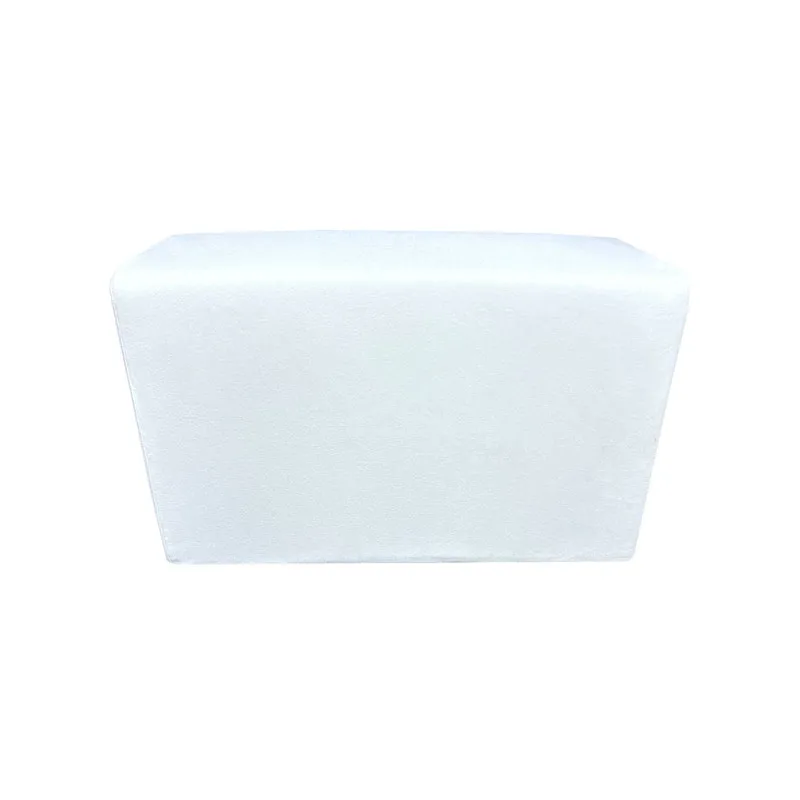 F-OT109-WH Endless Lounge Ottoman Type I in white fabric