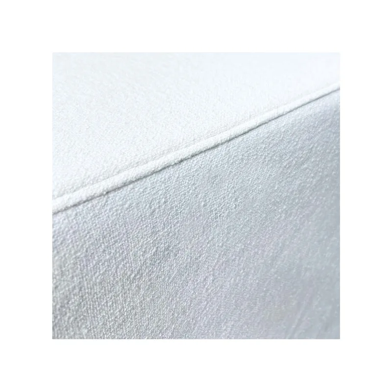 F-OT108-WH Endless Lounge Ottoman Type H in white fabric