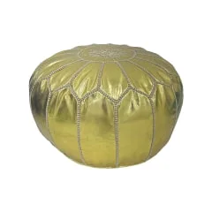 Moroccan Pouffe - Champagne Gold ​F-PF101-CG