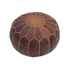 Moroccan Pouffe - Dark TanF-PF101-DT