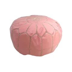 Moroccan Pouffe - Light Pink ​F-PF101-LP