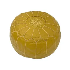 Moroccan Pouffe - Yellow F-PF101-MY