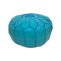 Moroccan Pouffe - Teal F-PF101-TL