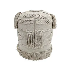 F-PF116-CR - Edson Pouffe - Cream 