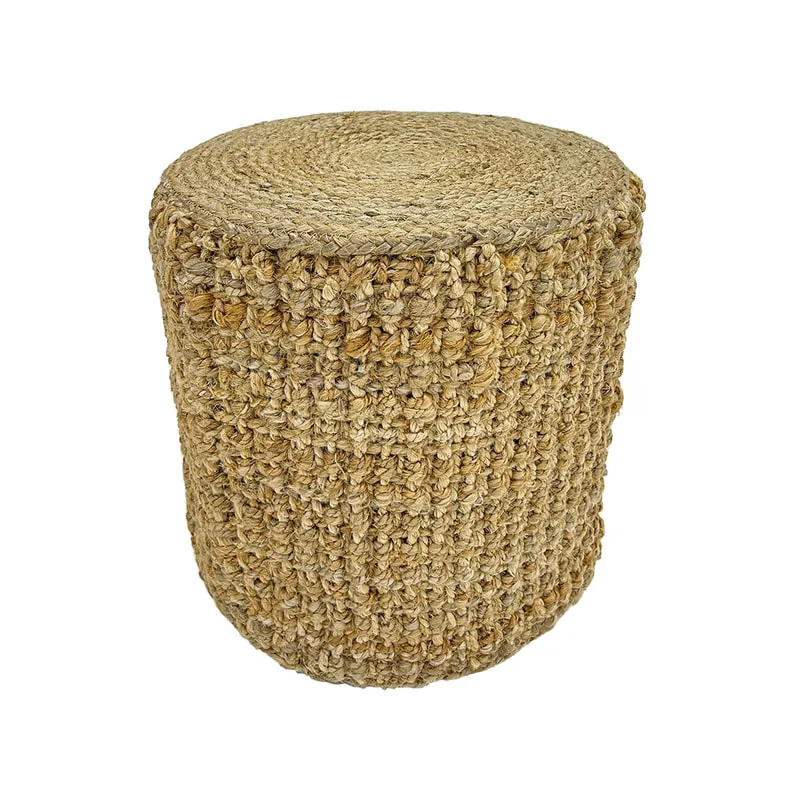 F-PF122-NT Carlton handmade pouffe in natural jute
