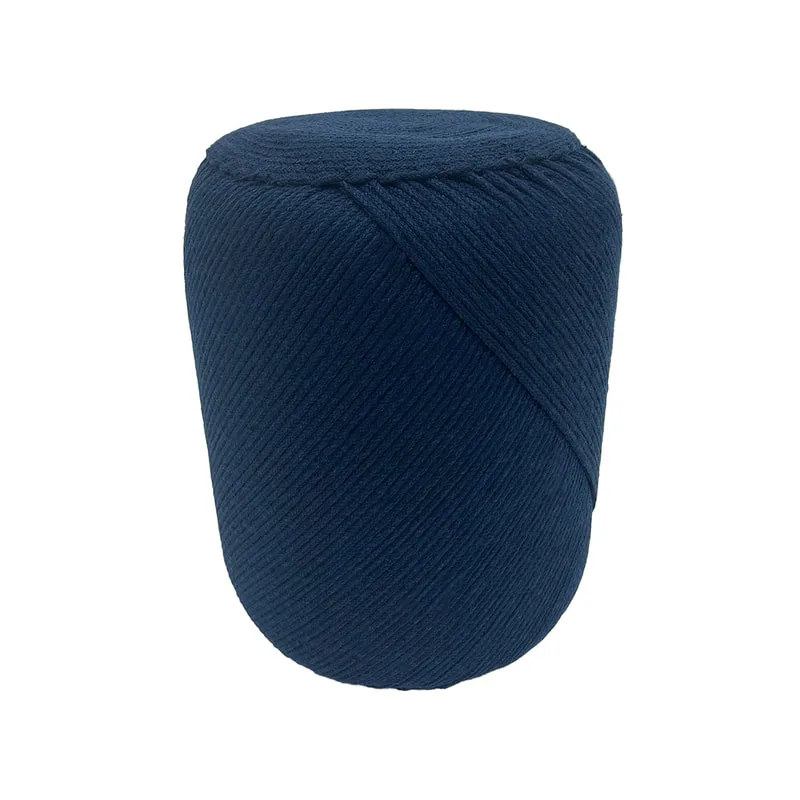 Criss Pouffe - Natural + Blue ​F-PF128-BU