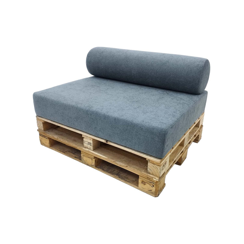 F-PP301-DG Type 1 Pallet sofa with dark grey cushion