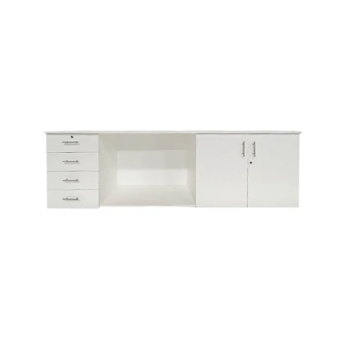 F-RC109-WH Type 9 reception counter in white with lockable cabinets