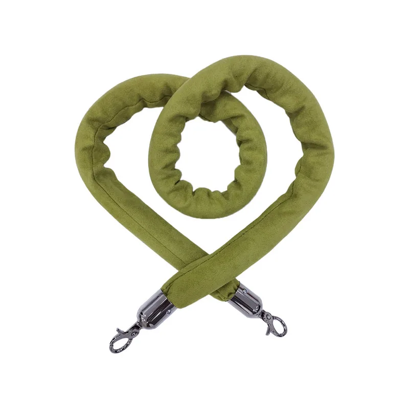 F-RP116-GL - Lime green suede rope with silver metal ends - 1.5m long