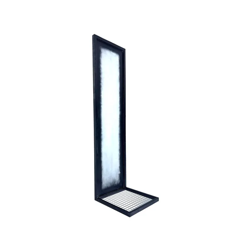F-SG111-BL Type 11 signage in black metal frame with a cantilever mesh
