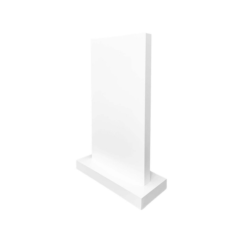 F-SG116-WH Type 16 signage in white paint finish with a small base 