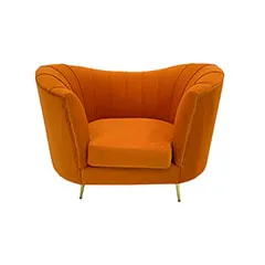 Monroe Single Sofa - Pumpkin Orange F-SN104-PO