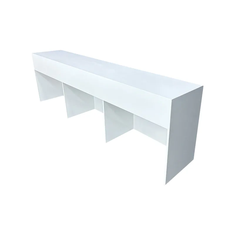 F-SQ101-WH Type 1 signing table in white with an open back