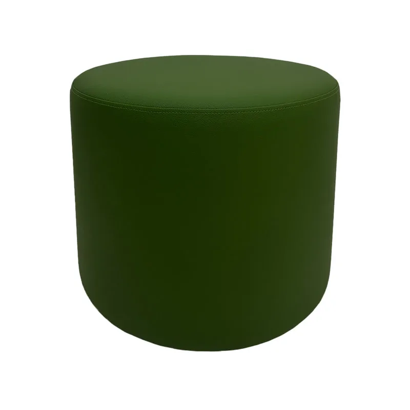 F-ST101-EG Cosmo stool round in emerald green leatherette