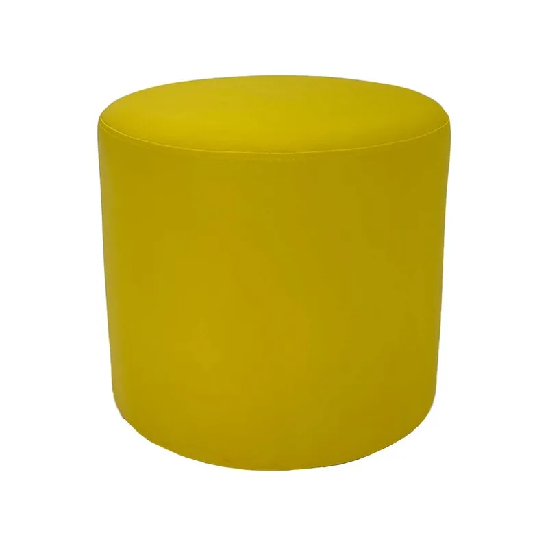 F-ST101-YL Cosmo stool round in yellow leatherette