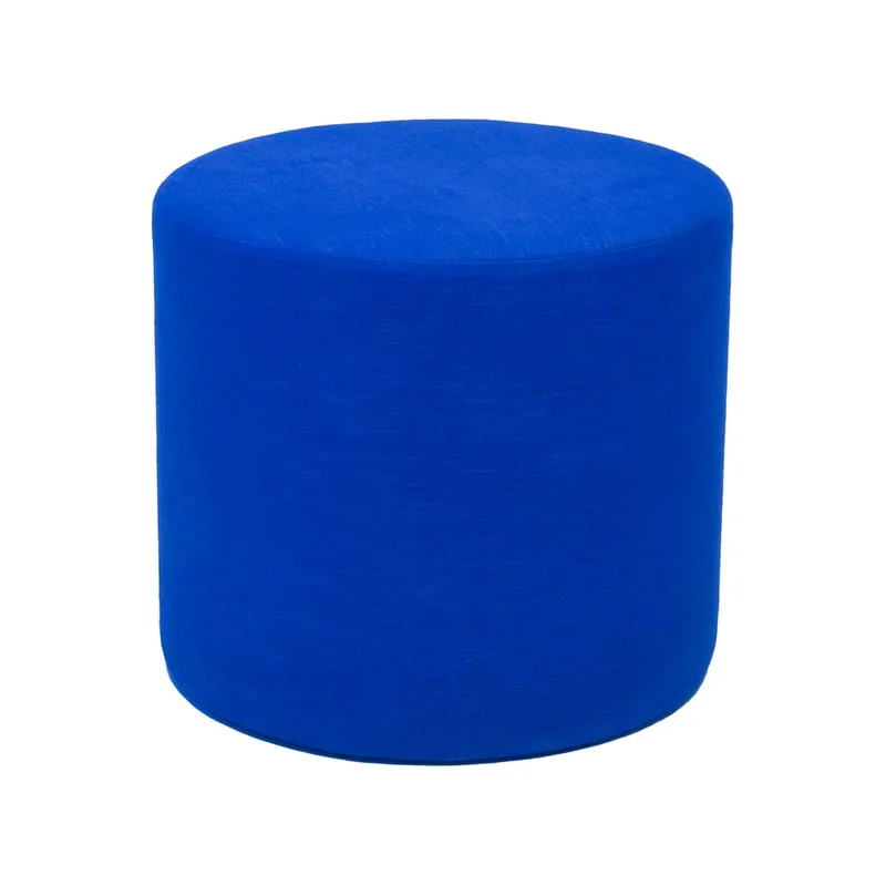 F-ST106-BU Kane stool in blue suede fabric