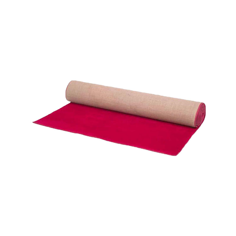 F-VC106-RE 20m long x 1.8m wide red VIP carpet with edging to all sides